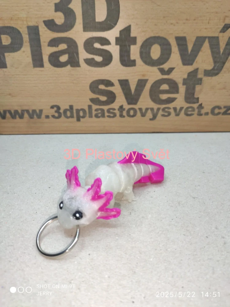 Malý Axolotl - klíčenka