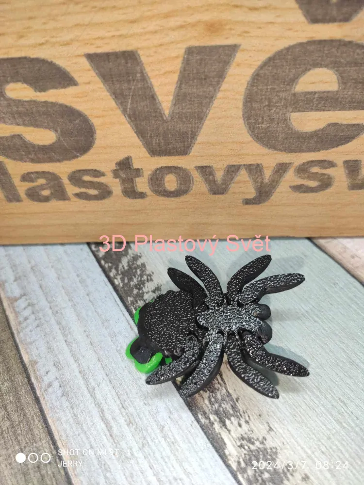 Malý pavouček se čtyřlístkem - hýbací - barevný