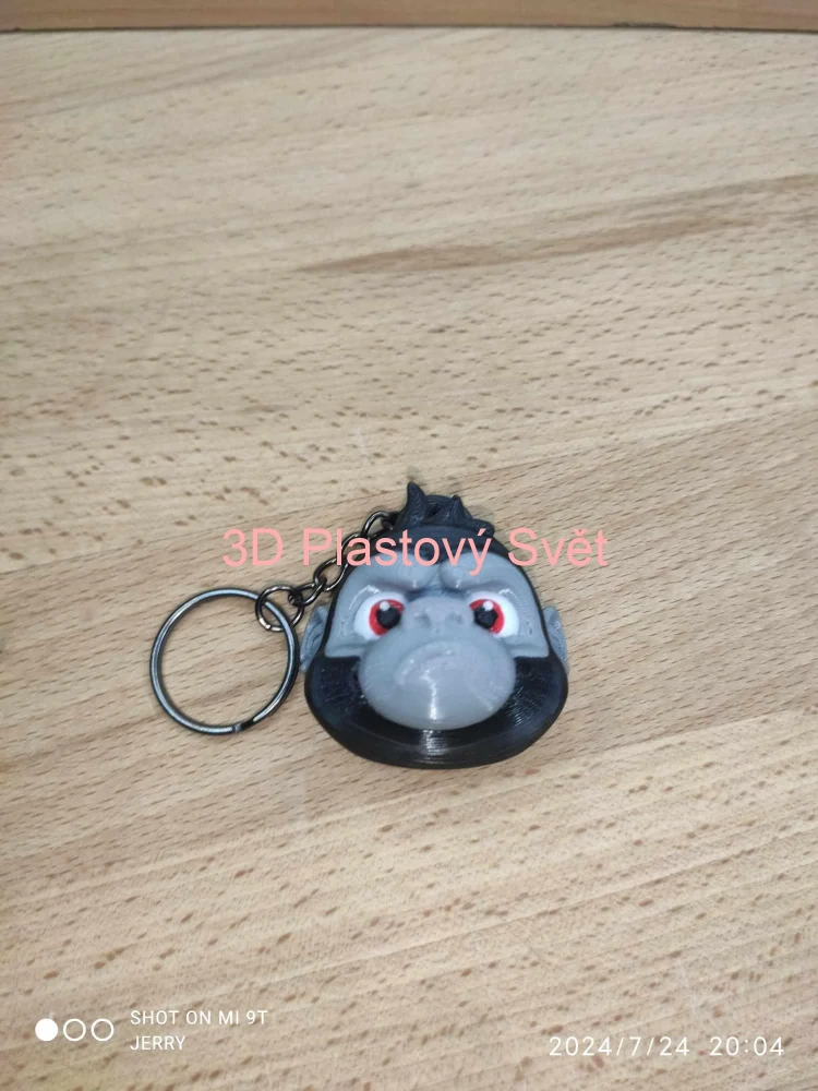 Gorilí hlava - klíčenka