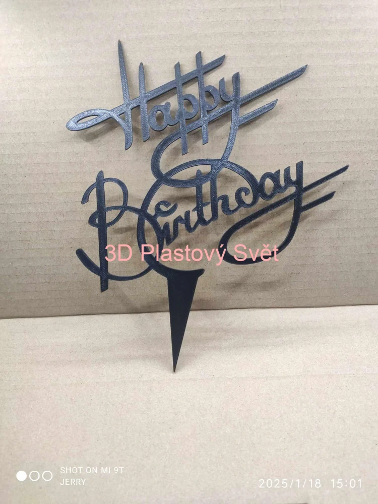 Happy Birthday - 2D - zápich
