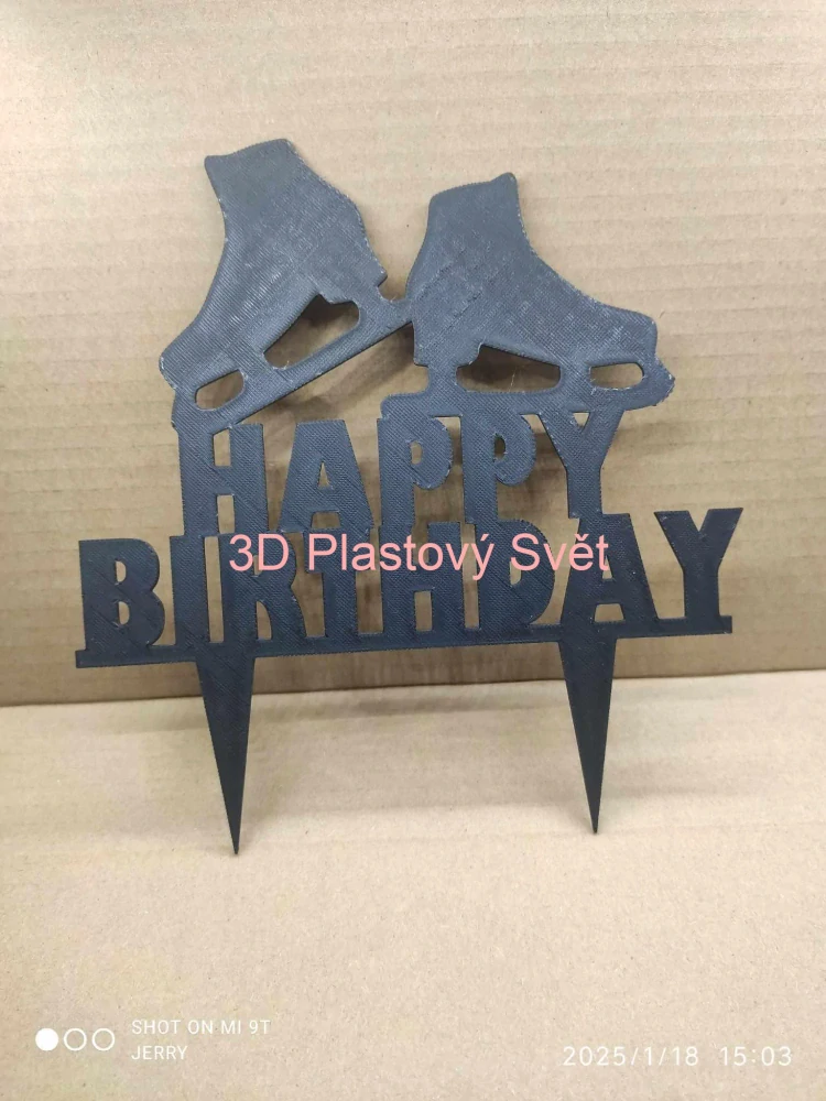 Happy Birthday brusle - 2D - zápich