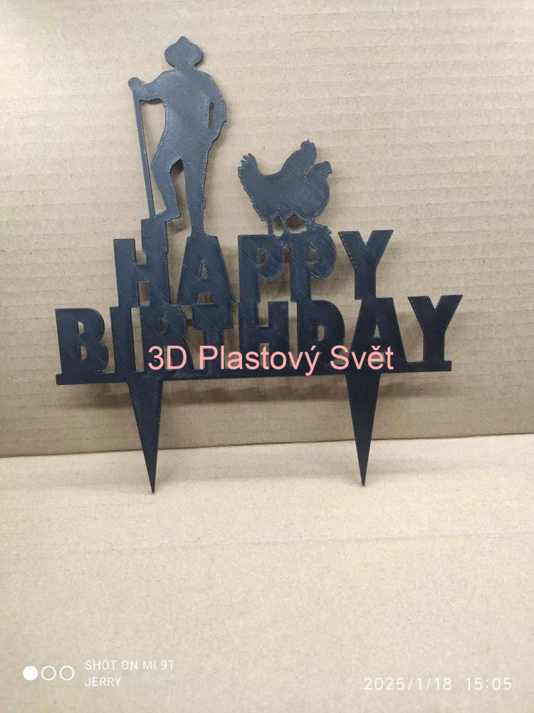 Happy Birthday Farmář - 2D - zápich