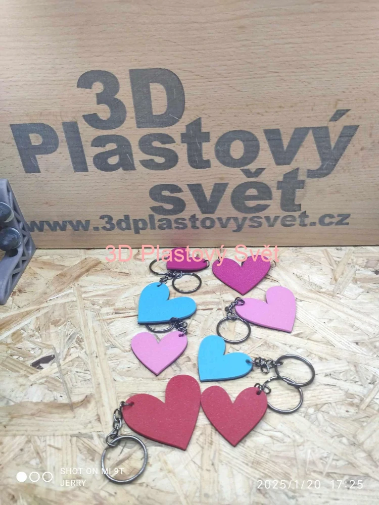 Srdíčko - placaté - klíčenka