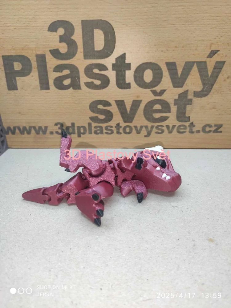 Vánoční T-Rex s čepicí