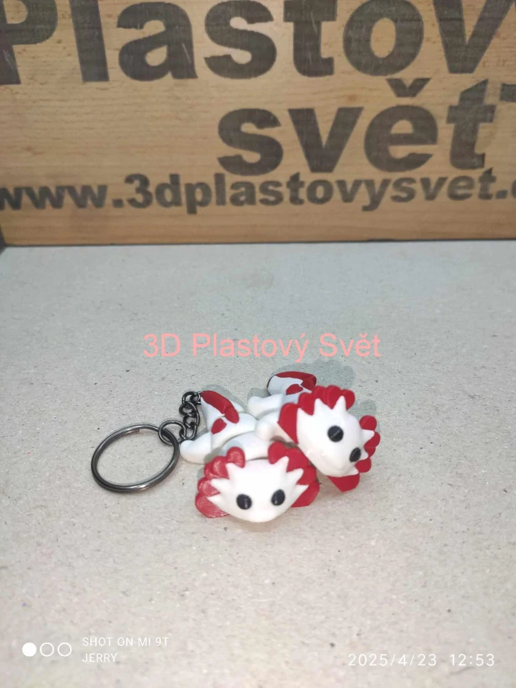 Malý srdíčkový axolotl - klíčenka