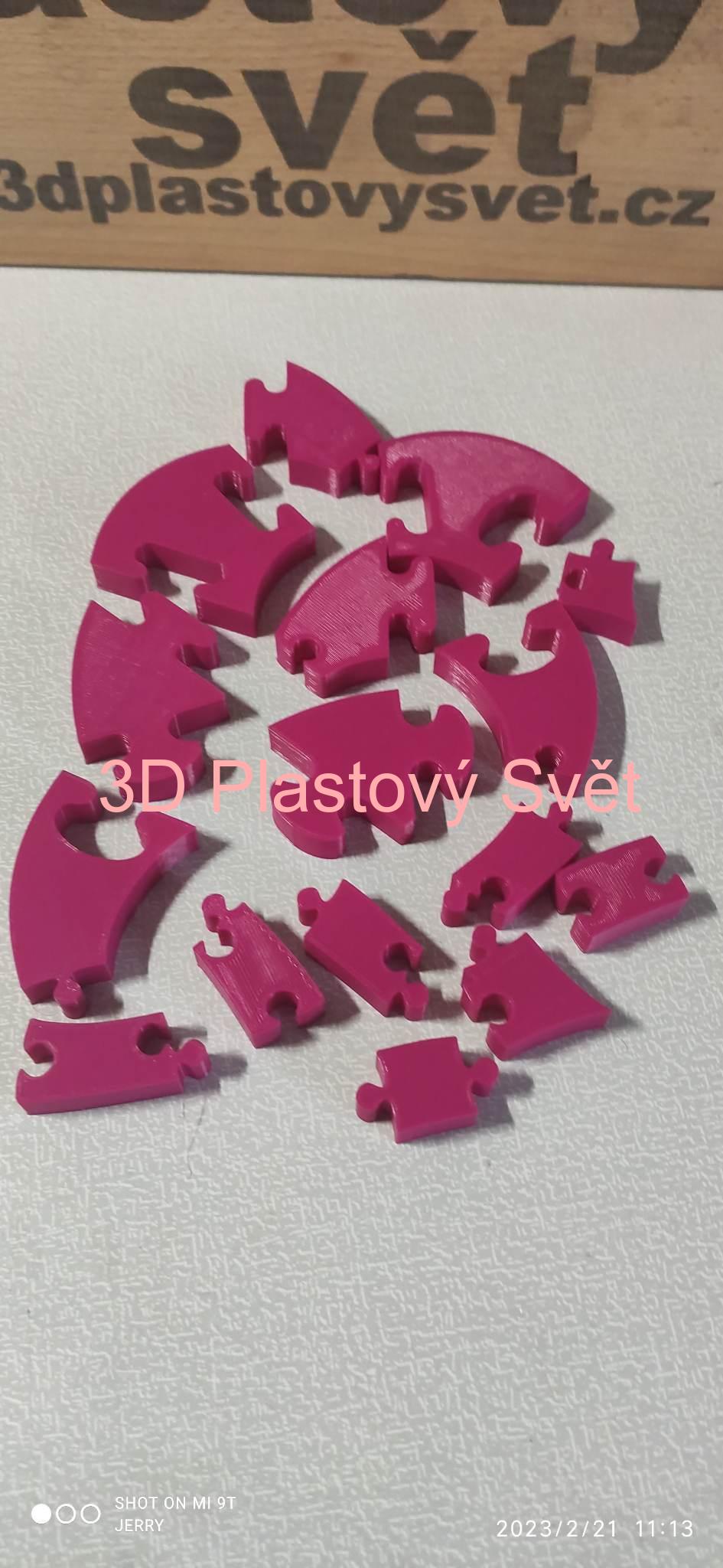 2D srdce puzzle obrys