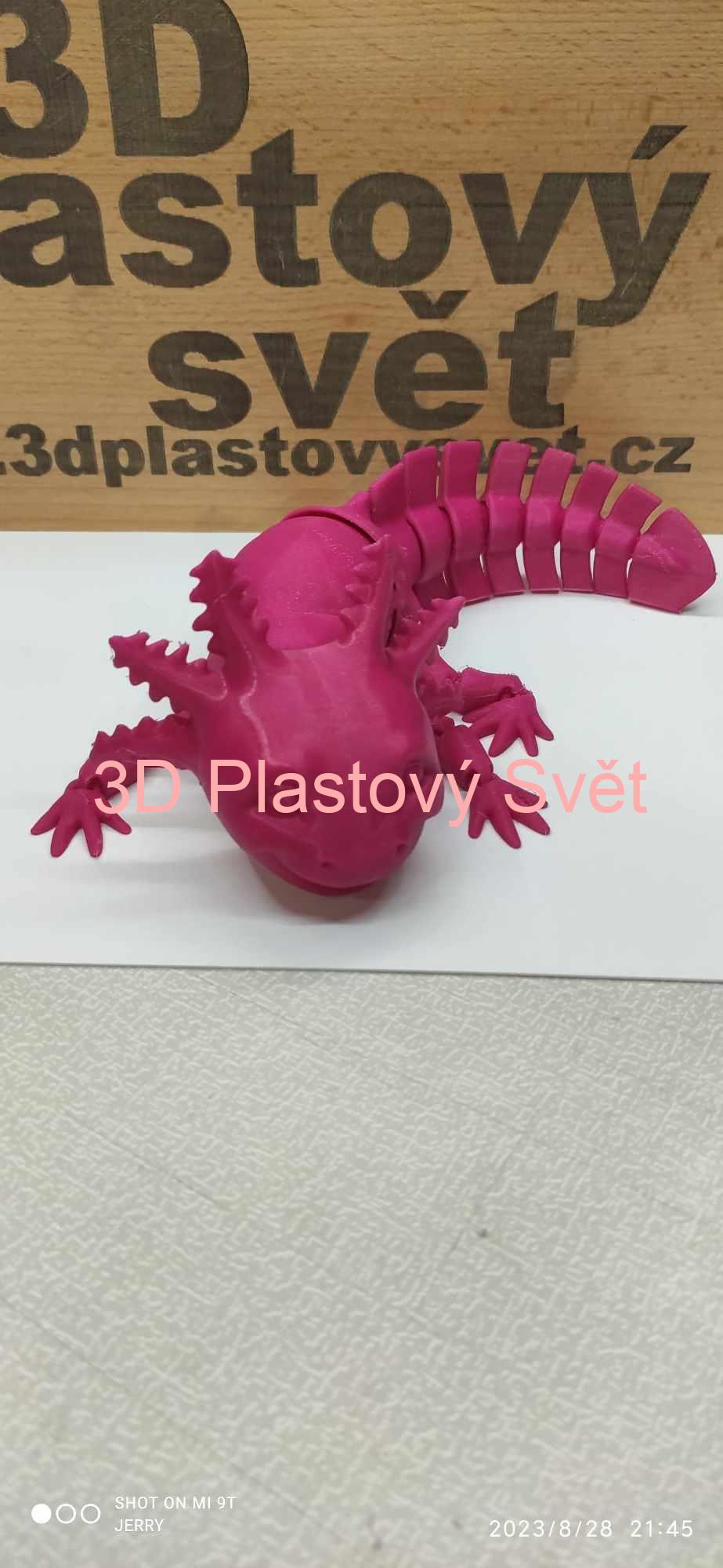 Vysmátý Axolotl - hýbací