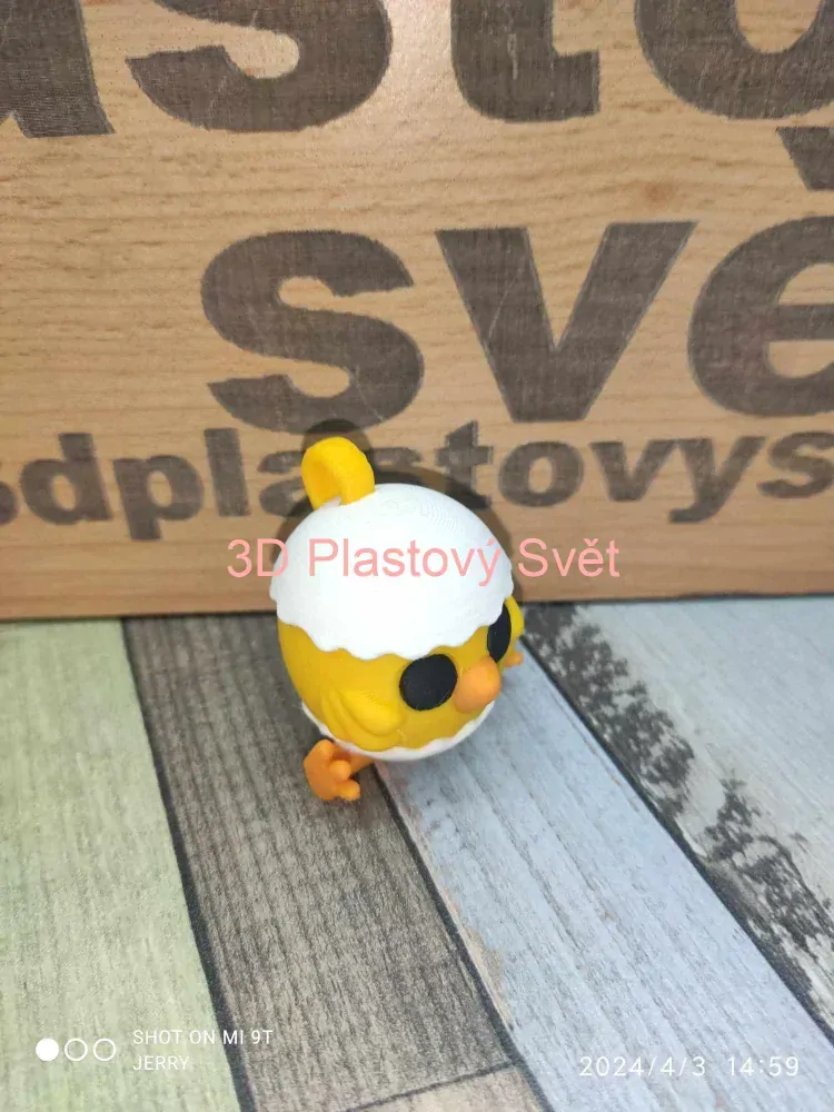 Kuřátko ve skořápce - hýbací - barevný