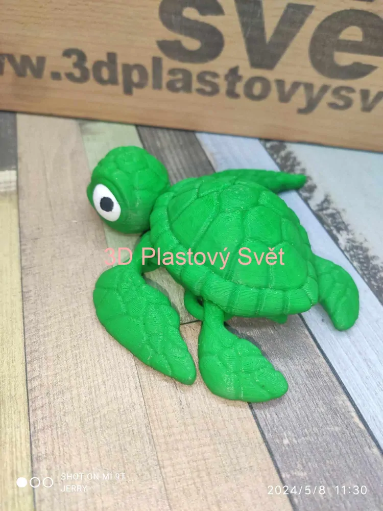 Mořská želva - hýbací - barevný