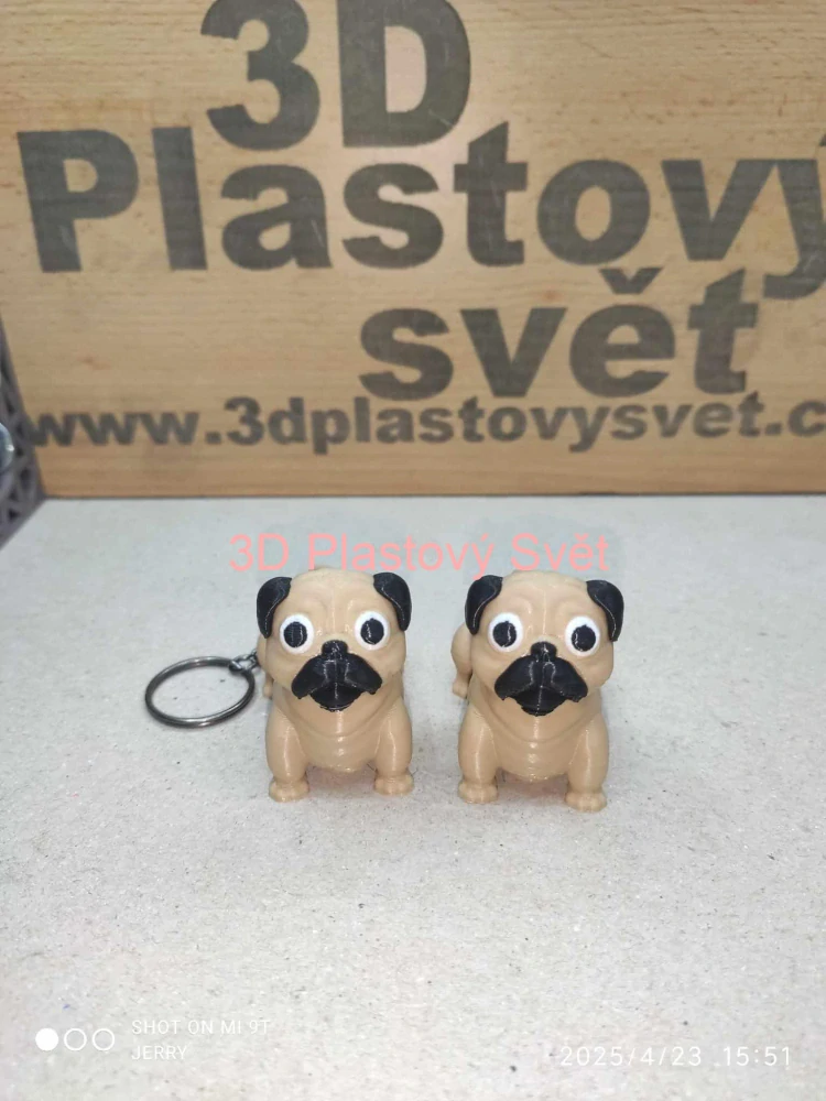 Malý mopsík - klíčenka