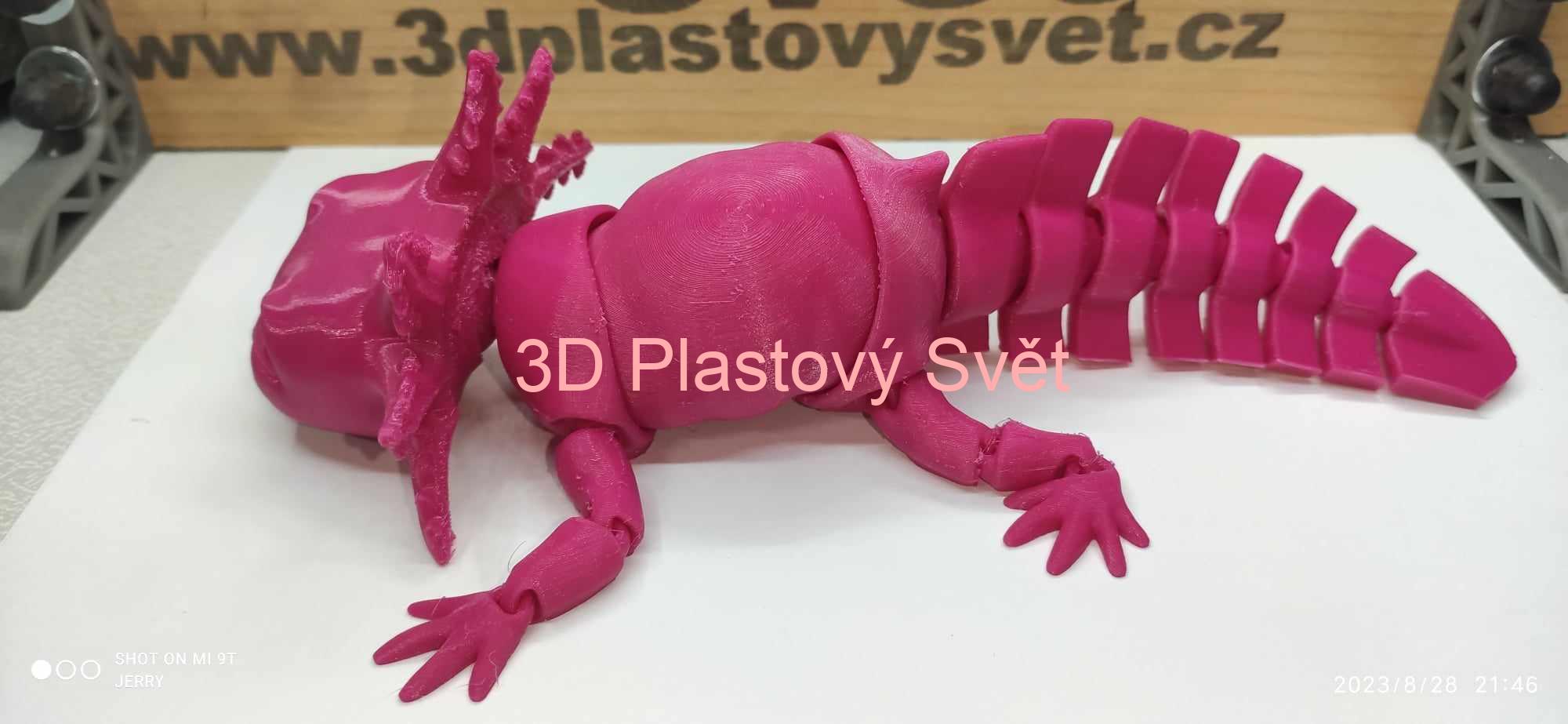 Vysmátý Axolotl - hýbací