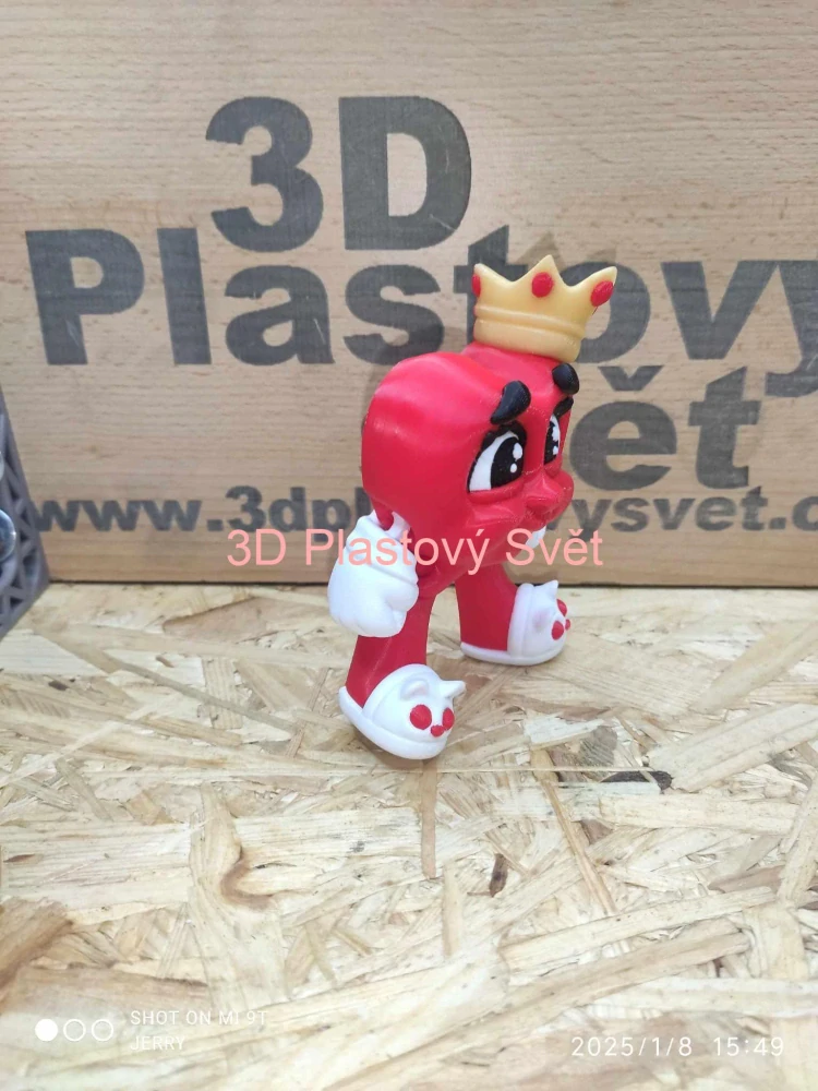 Srdíčko s botičkami a korunkou