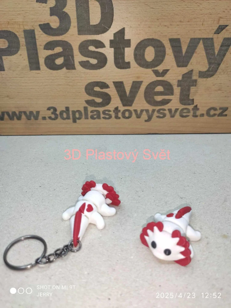 Malý srdíčkový axolotl - klíčenka