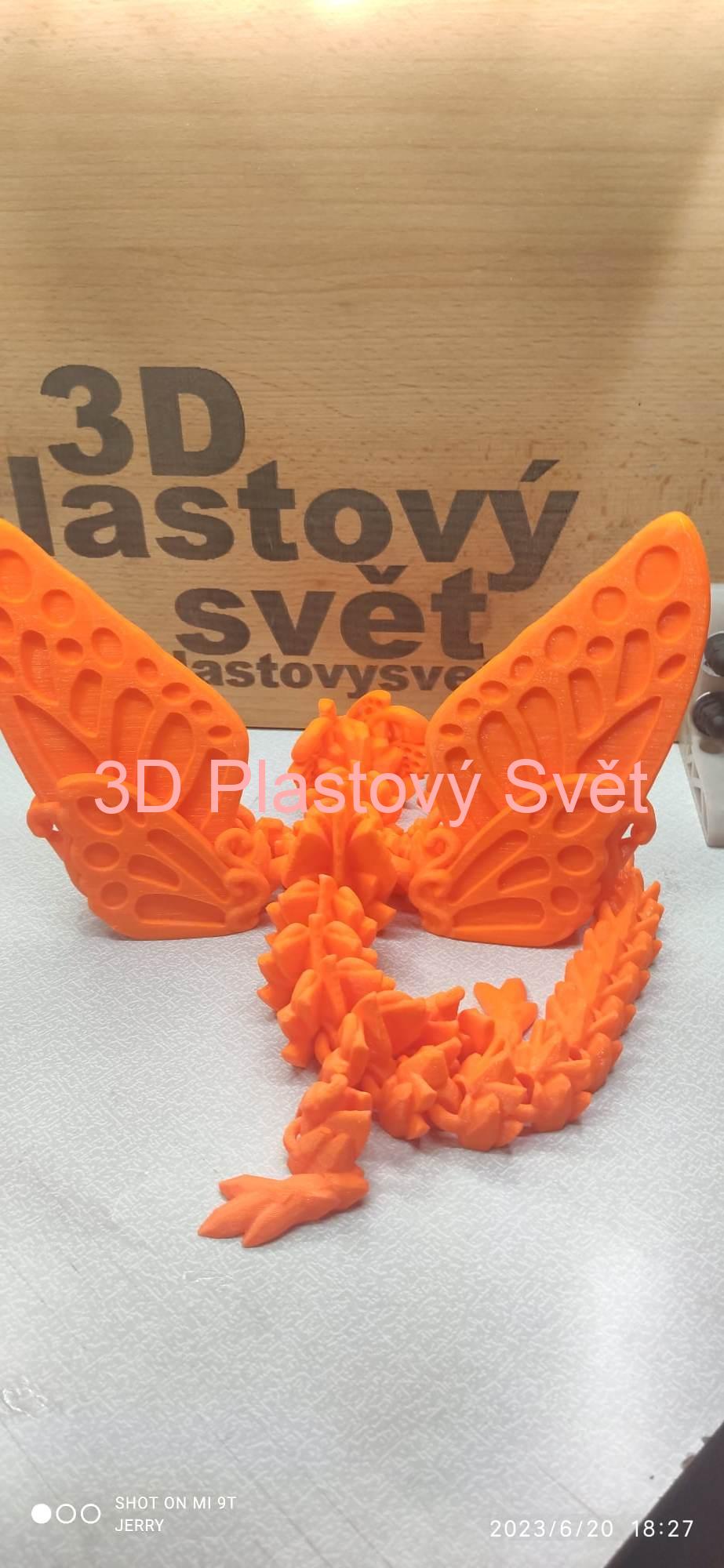 Motýlí drak s velkými křídly