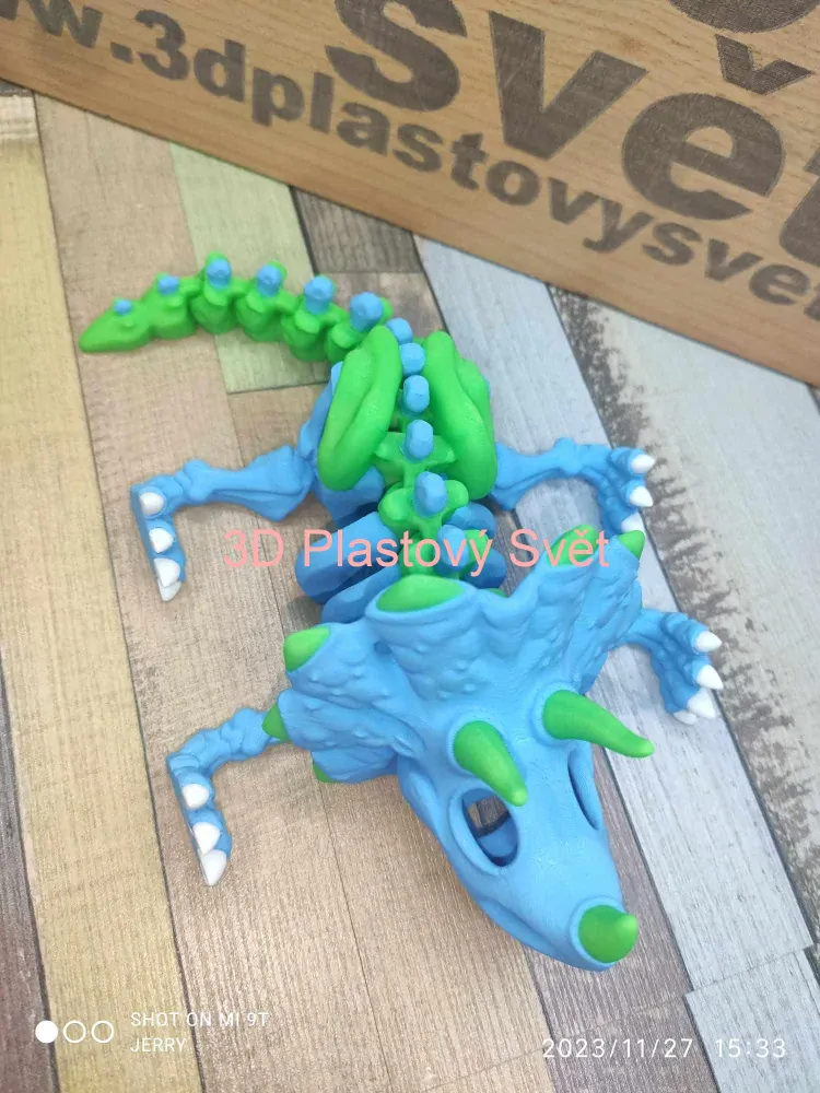 Triceratops kostra - hýbací - barevné