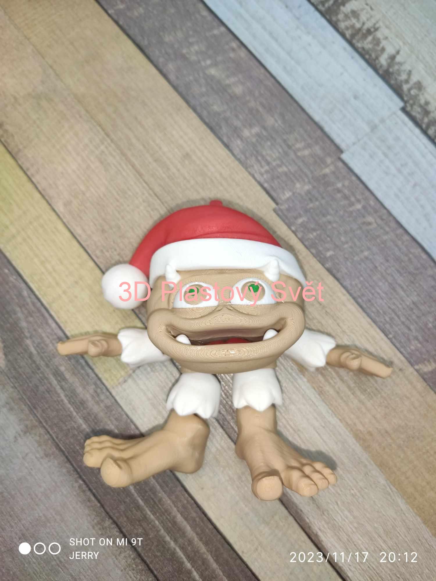 Malý vánoční Yeti 1 - hýbací - barevný