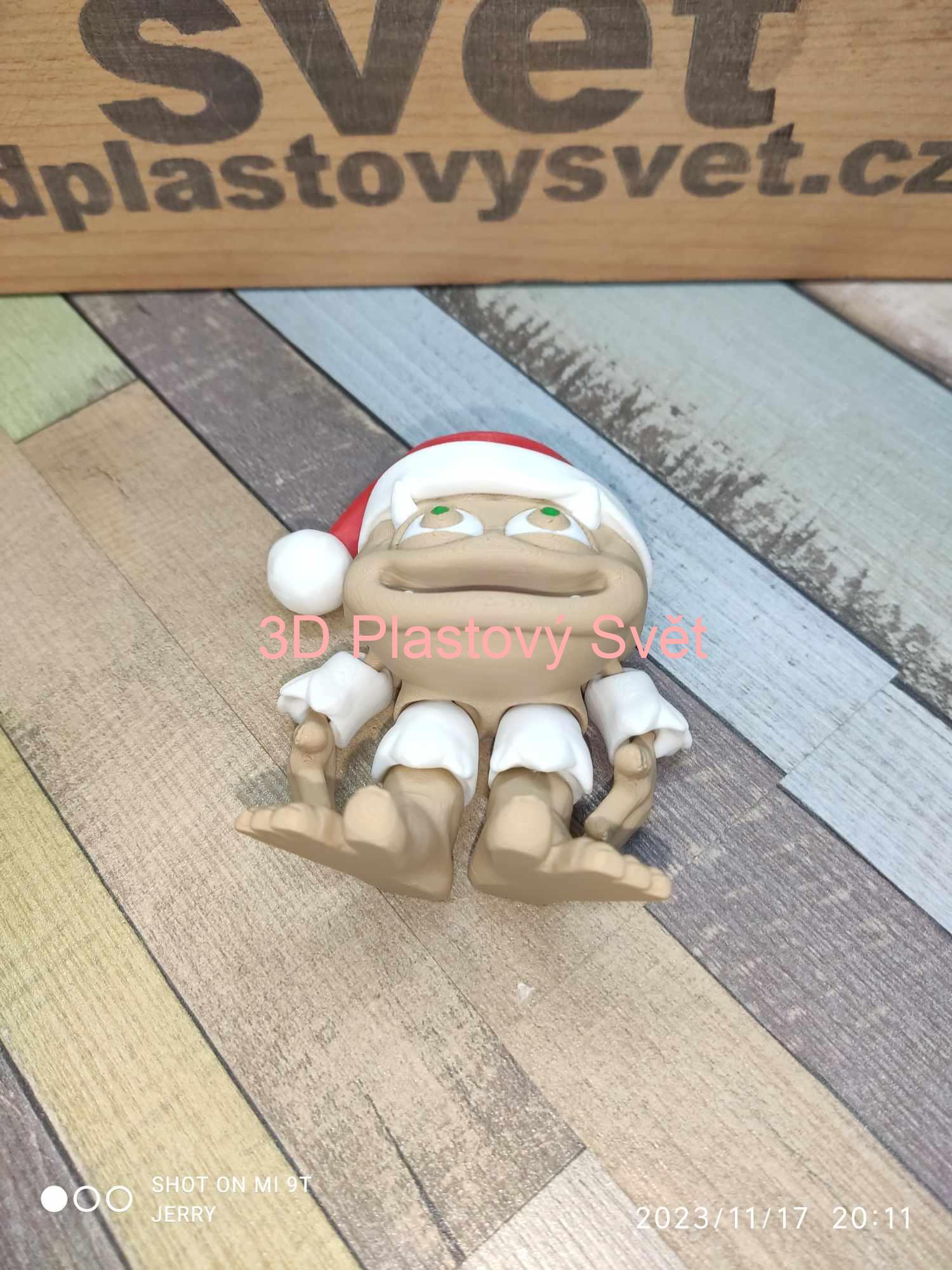 Malý vánoční Yeti 1 - hýbací - barevný
