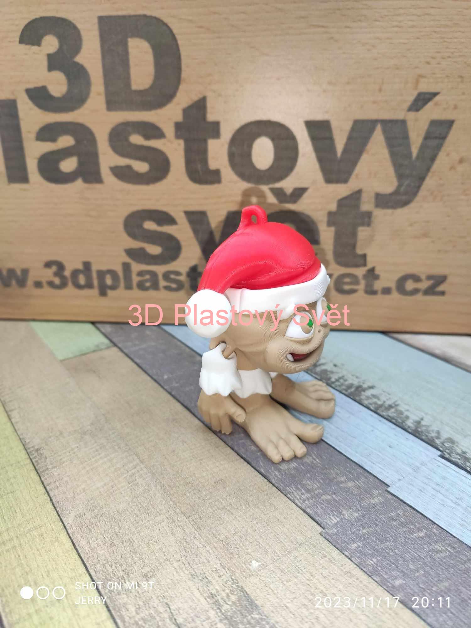 Malý vánoční Yeti 1 - hýbací - barevný