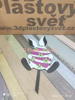 Vajíčko-zajíček - 2D - barevný - zápich