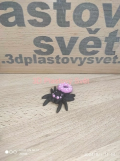Malý pavouček s donutem - hýbací - barevný