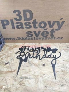 Happy Birthday motýlci - 2D - zápich