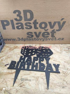 Happy Birthday Kostky - 2D - zápich