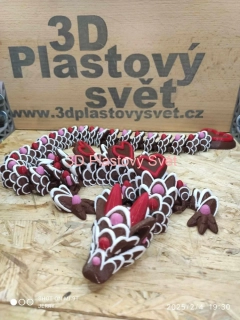Srdíčkový perníkový drak - dlouhý