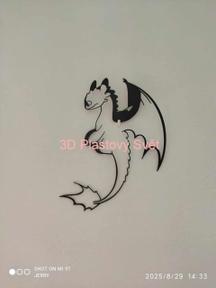 Drak - bílý - 2D obrázek
