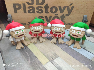 Malý vánoční Yeti sada - hýbací - barevný