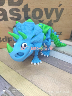 Triceratops kostra s oči - hýbací - barevné